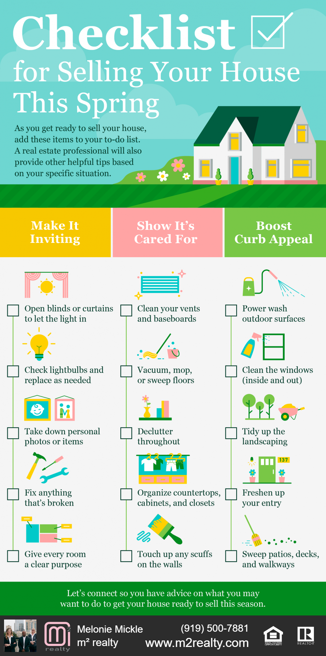 m2 realty shares checklist for selling your house this spring.