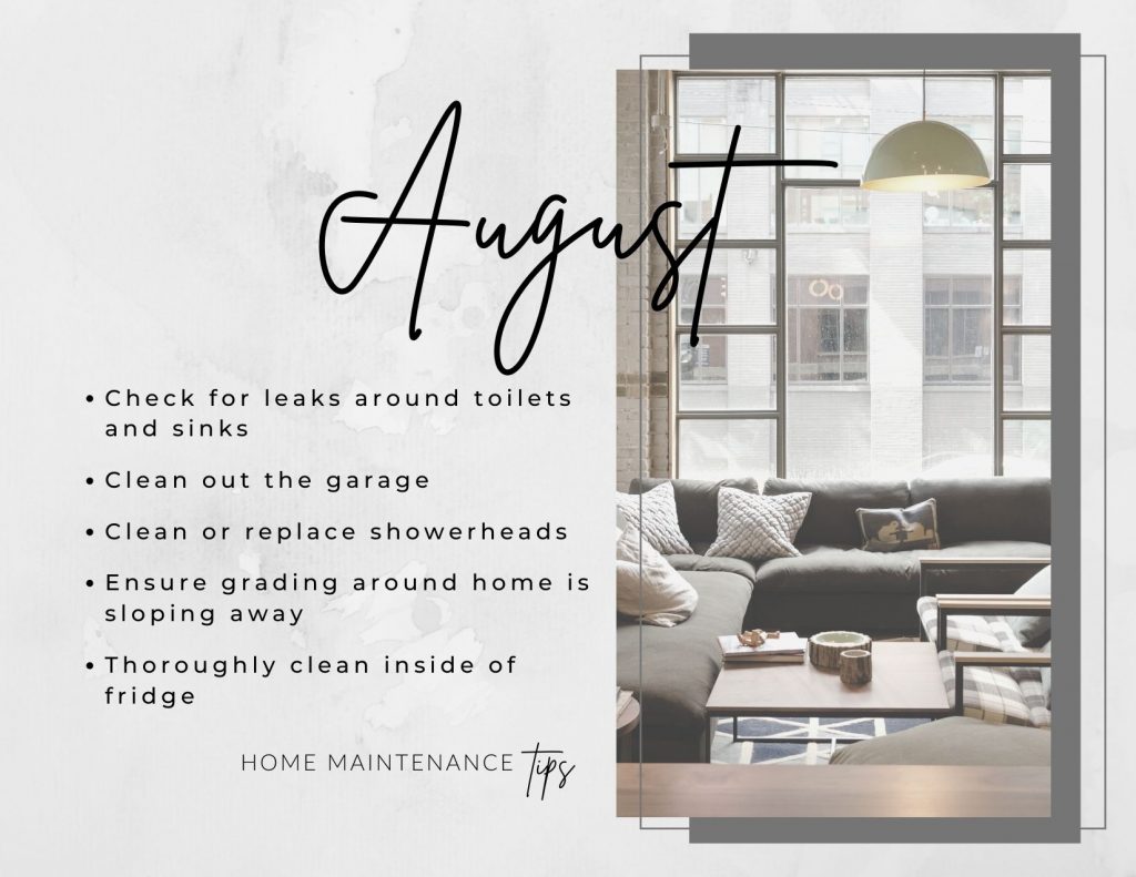 August Home Maintenance Tips