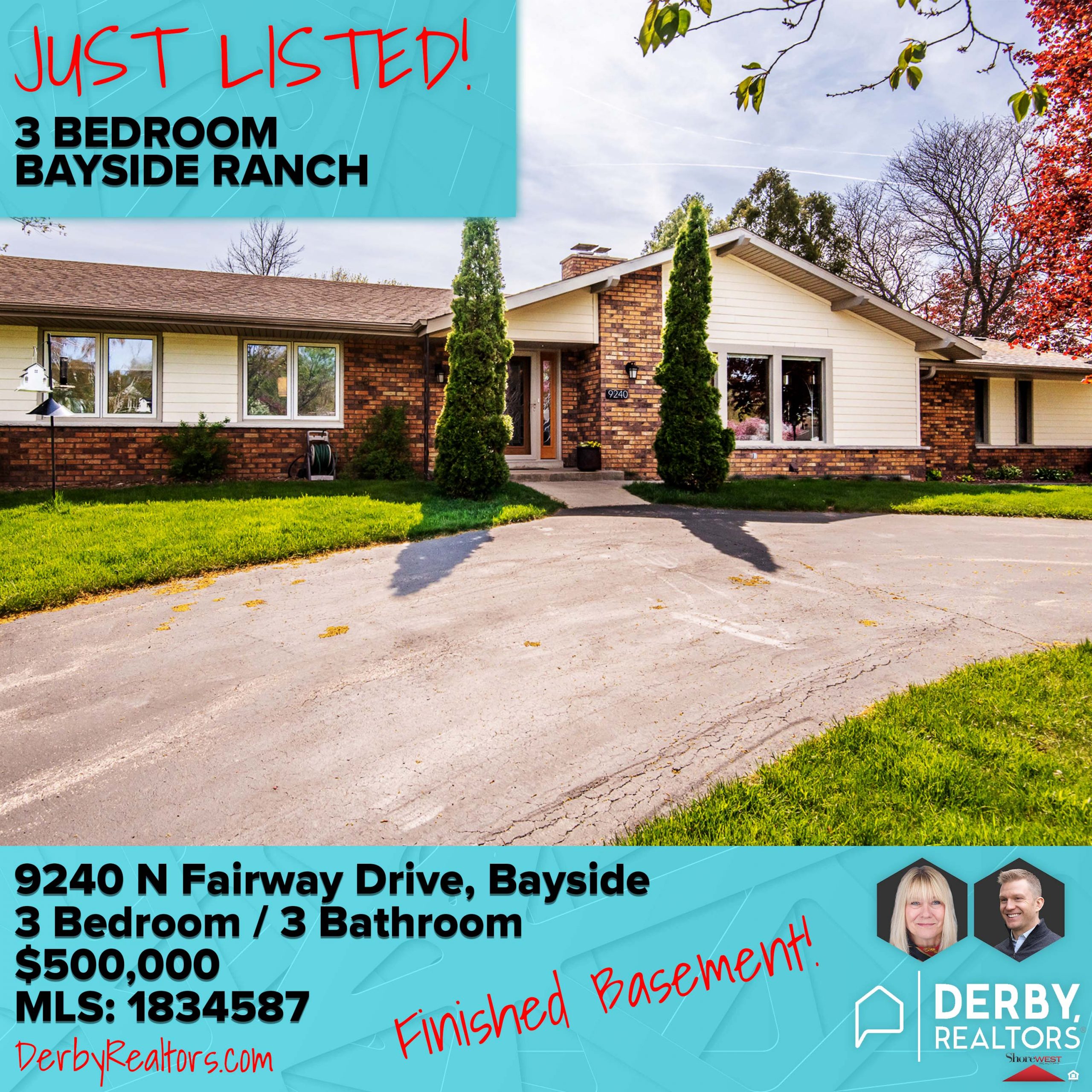DERBY REALTORS - JUST LISTED - 9240 N Fairway Drive - SQUARE