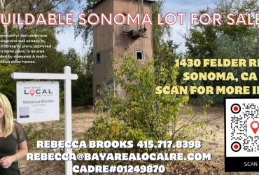 Sonoma Lot For Sale – Build Your New Custom Home
