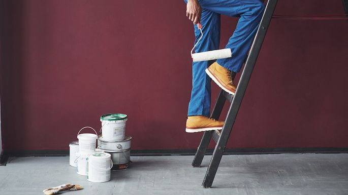 painter on ladder
