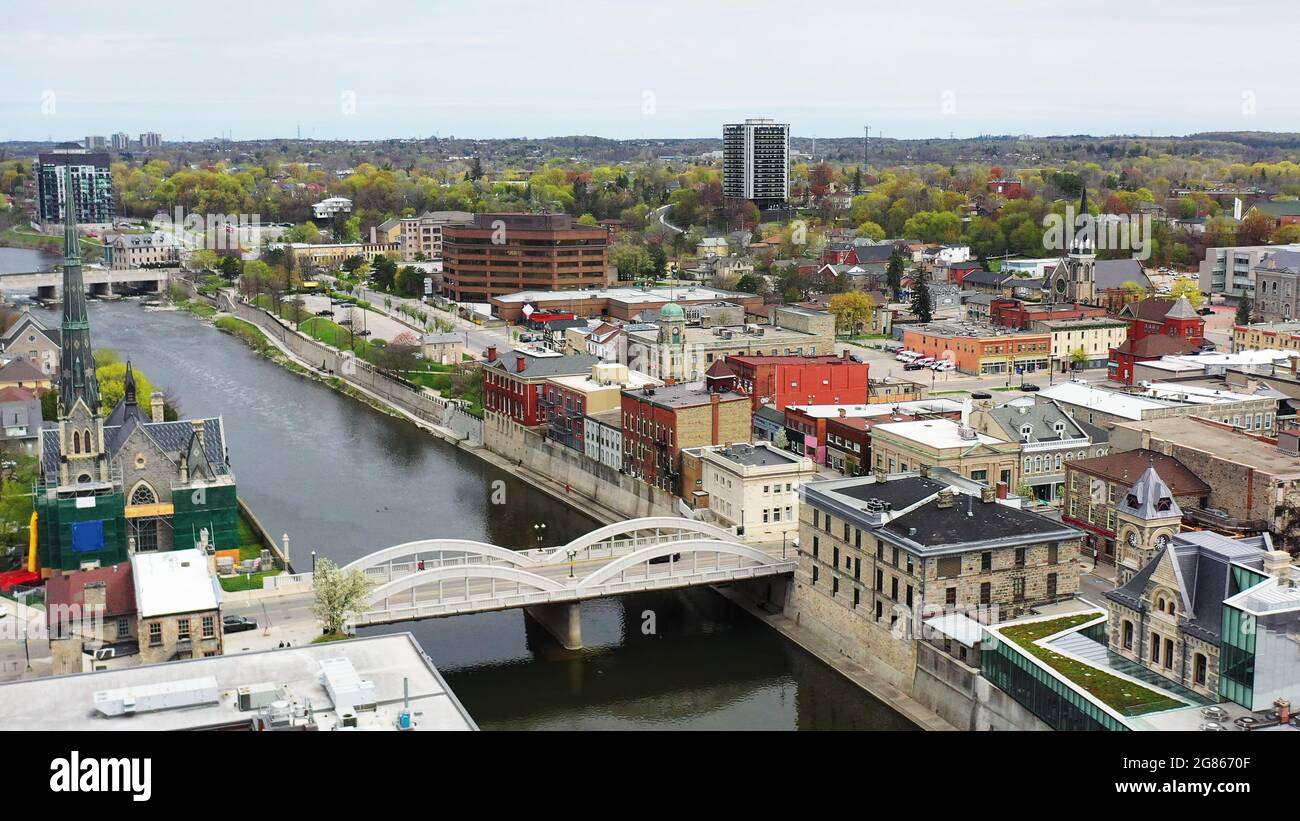 Cambridge an-aerial-of-the-city-of-cambridge-ontario-canada-2G8670F