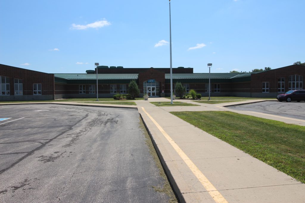 front of navin elementary in scott farms