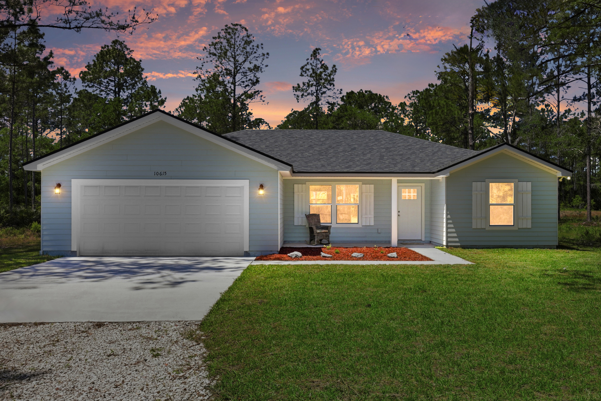 Front Exterior View - Sunset