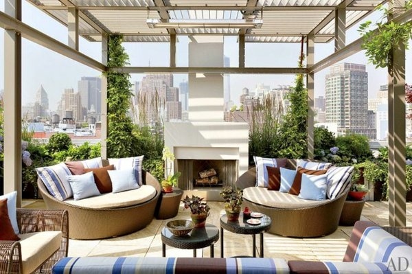 rooftop-design-ideas-pergola-creepers-rattan-furniture-fireplace