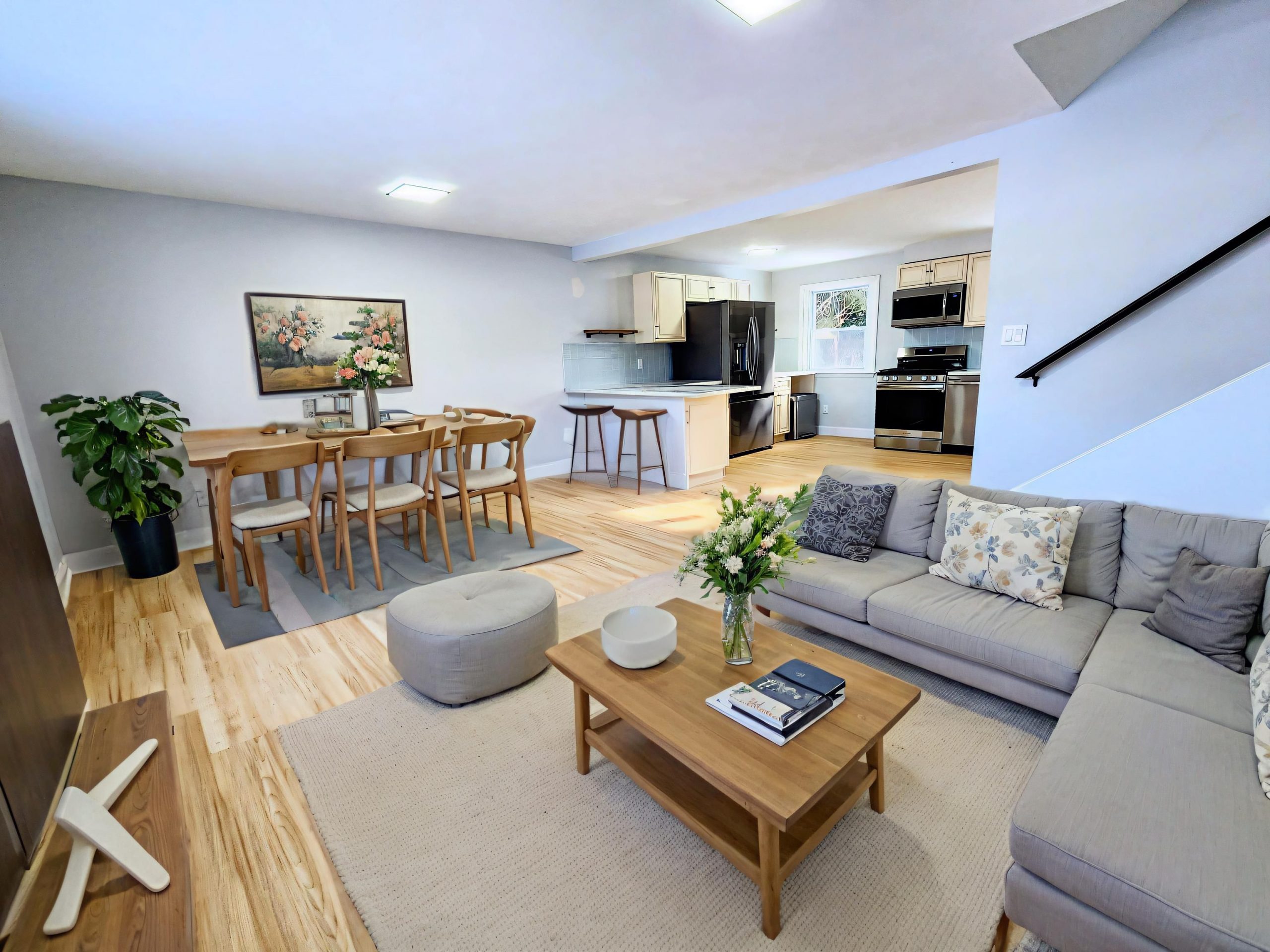 Completely Remodeled 3/2 in Gates ~ 2525 Lyell Rd lr staged w dining