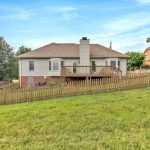 Patialy fenced backyard