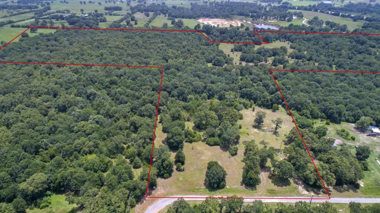 9511 Puddin Lane 63 acres aerial view