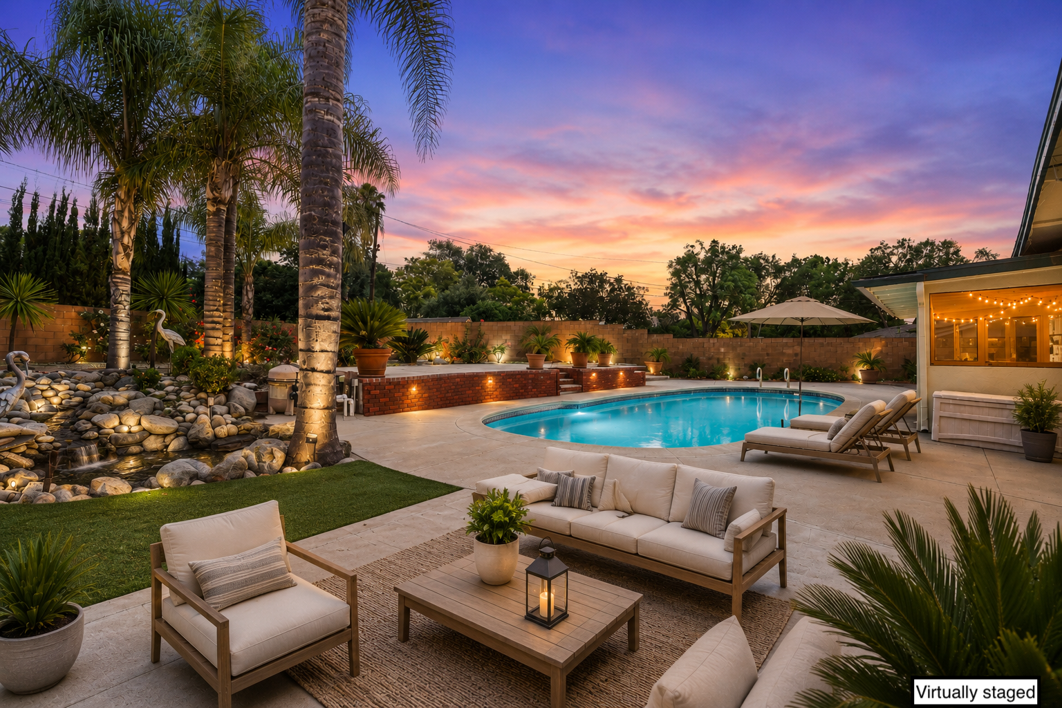 Backyard 2 virtually staged