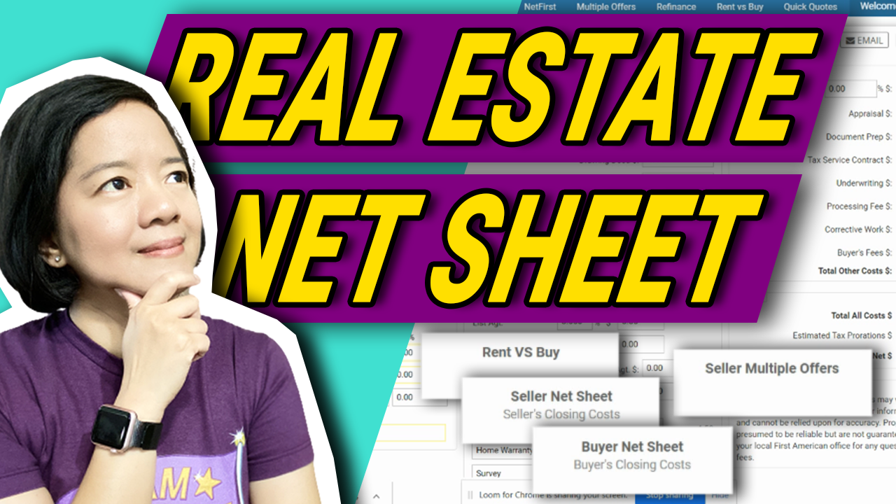 Real Estate Net Sheet | Sellers Net Sheet Texas | Buyer Net Sheet