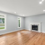 fireplaced living room