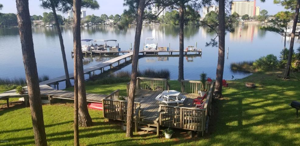 deck on lagoon