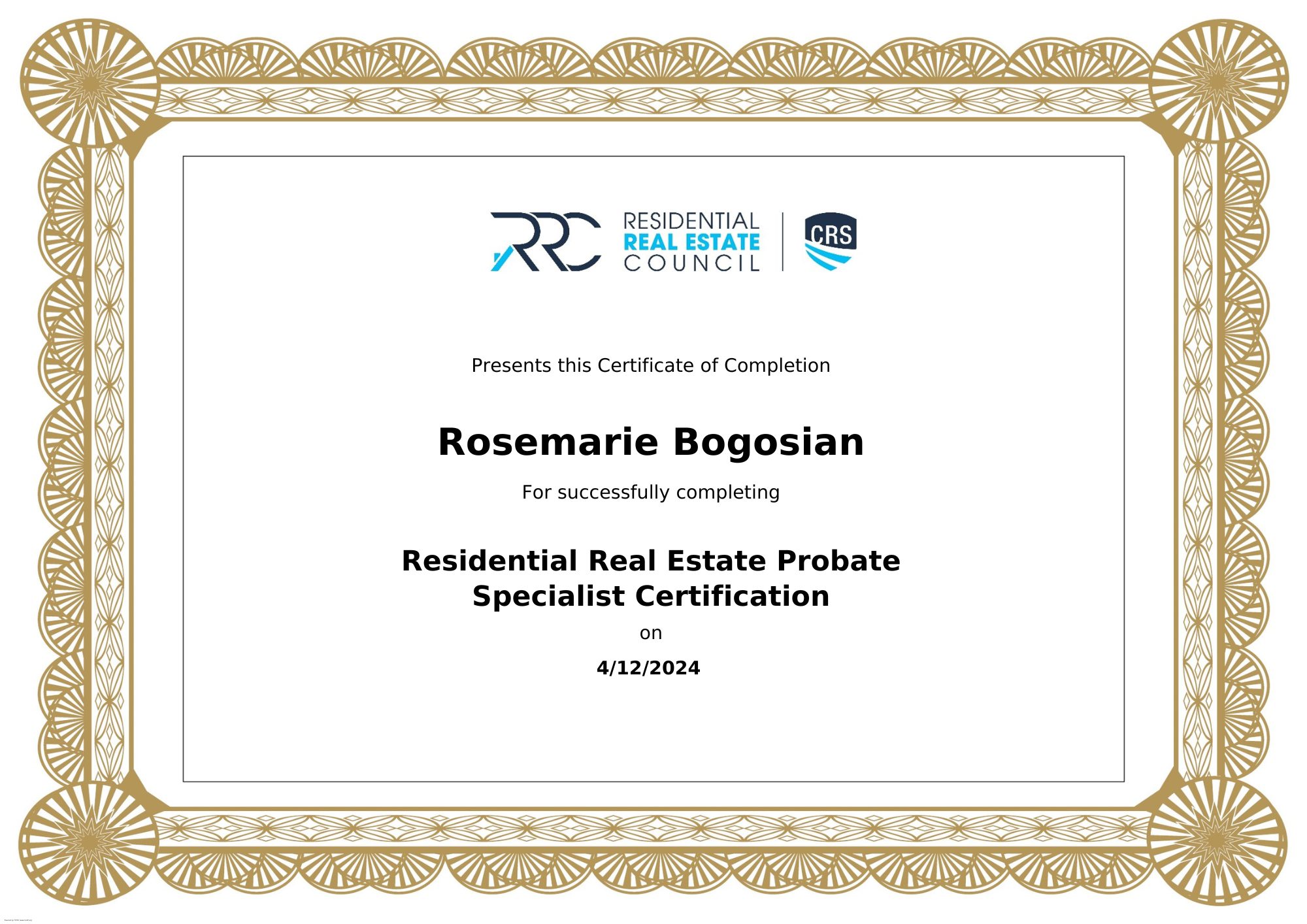Top Reasons to Choose Rose Bogosian for Probate Home Sales in Kenosha, WI Probate Certificate