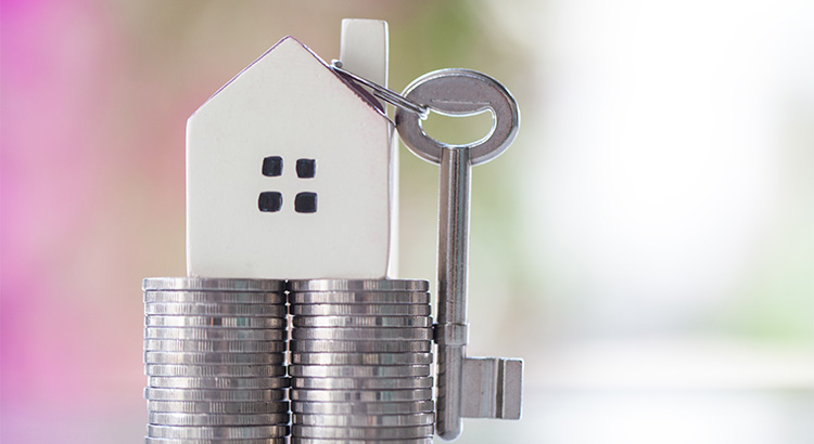 Property investment and house mortgage financial concept, selling home